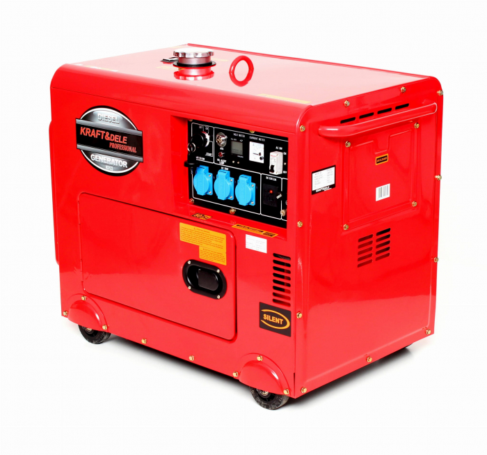 Generator curent 7kW 7000W 230V+ATS+pornire electrica motor diesel motorina 10CP (KD123_2K) [5]