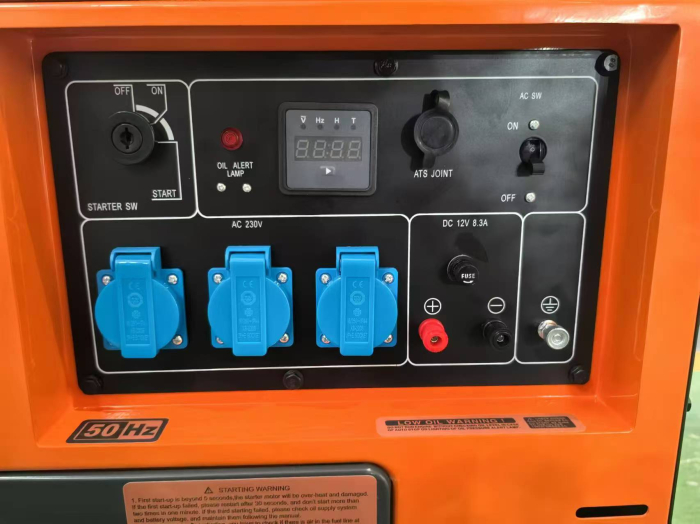 Generator curent 7kW 7000W 230V+ATS+pornire electrica motor diesel motorina 10CP (KD123_2K) [3]