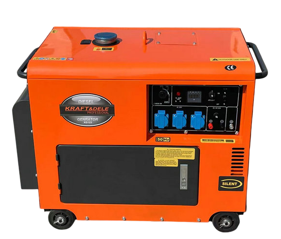 Generator curent 7kW 7000W 230V+ATS+pornire electrica motor diesel motorina 10CP (KD123_2K) [10]