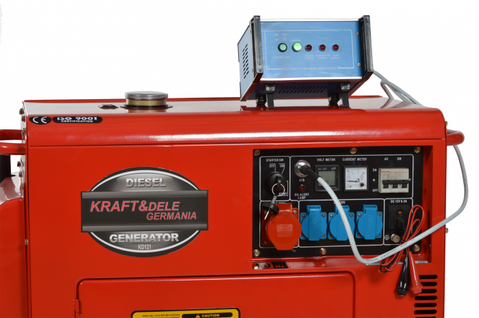 Generator curent 7kW 7000W 400v+ATS+pornire electrica motor diesel motorina (KD121) [3]