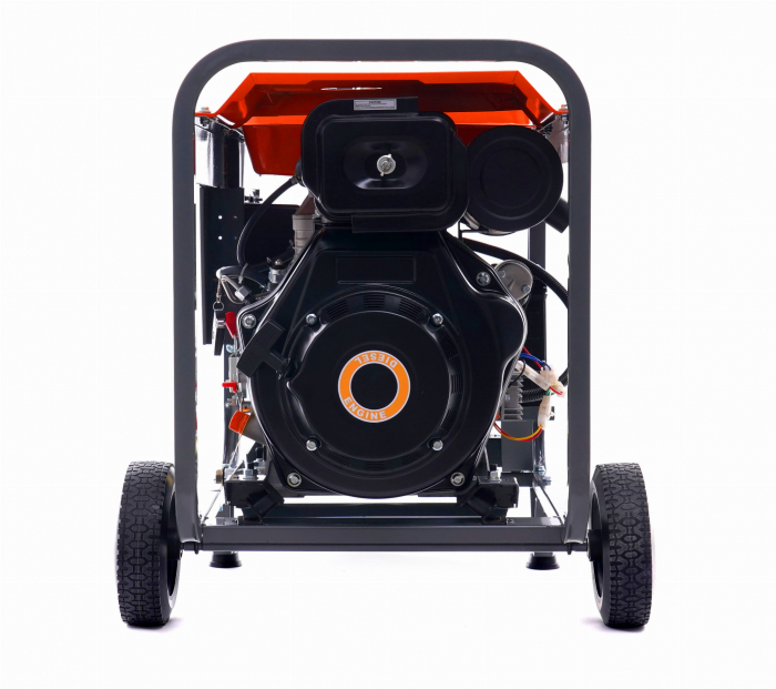 Generator curent 8kW 8000W 230V-380V 12V+pornire electrica +roti si maner, motor diesel 10.8CP (KD126) [3]