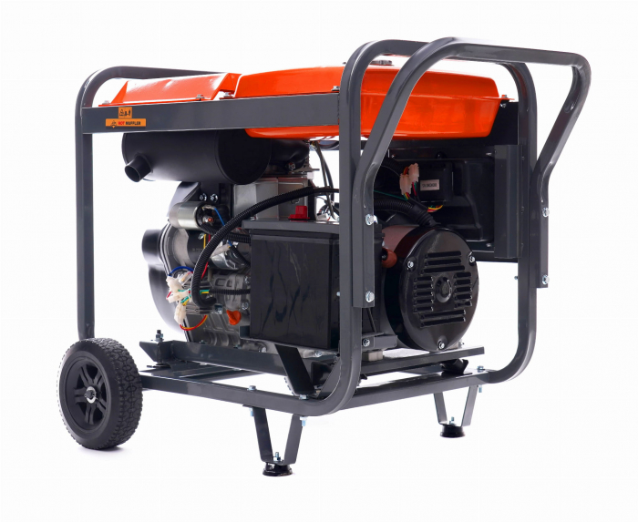 Generator curent 8kW 8000W 230V-380V 12V+pornire electrica +roti si maner, motor diesel 10.8CP (KD126) [6]