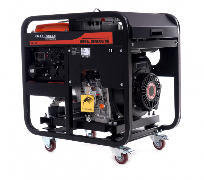 Generator curent 9kW 9000W 230V+pornire electrica motor diesel motorina 12CP (KD169) [3]