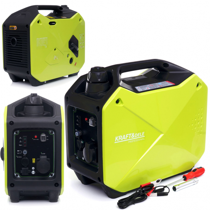 Generator curent cu invertor inverter 2.1kw 2100W 230V 12V motor pe benzina 2.5CP (KD684) [1]