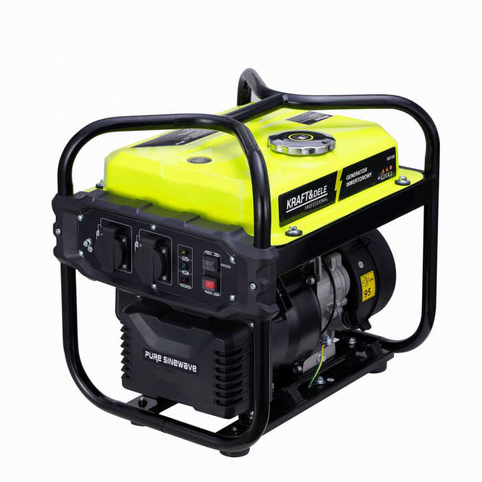 Generator curent cu invertor inverter 2kw 2000W 2x230V motor pe benzina 4CP (KD135) [2]