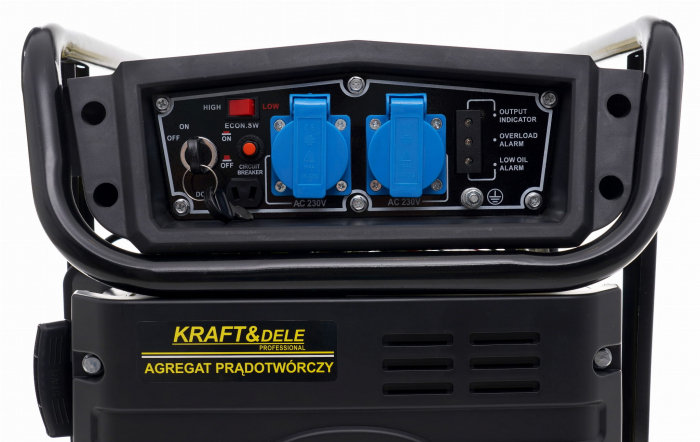 Generator curent cu invertor inverter 4.8kw 4800W 230V+manere si roti motor pe benzina 5.2CP (KD194) [4]