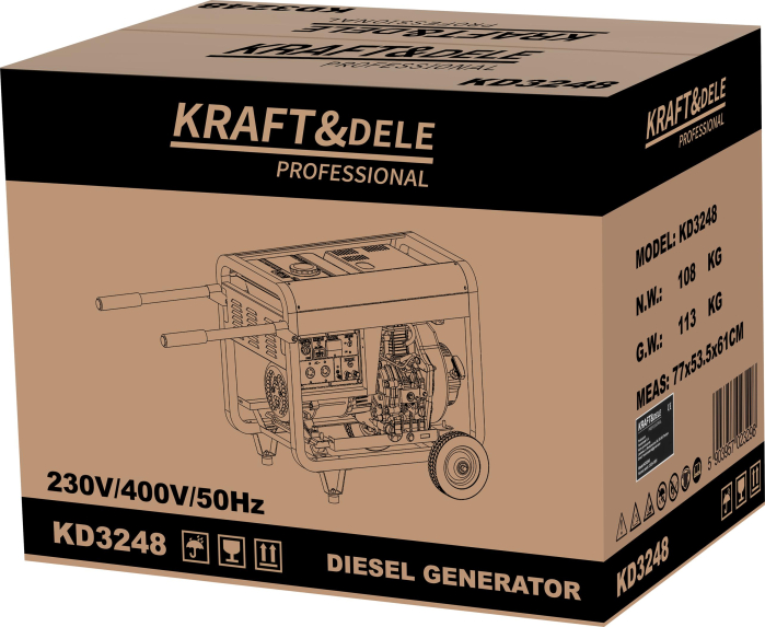 Generator curent motor diesel 6kW 230/400 V (KD3248) [15]
