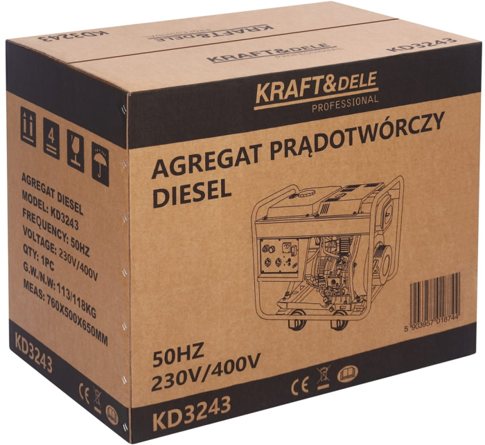 Generator curent motor diesel 7 kW 2x230, 400V (KD3243) [29]