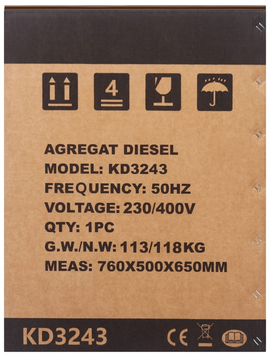 Generator curent motor diesel 7 kW 2x230, 400V (KD3243) [31]