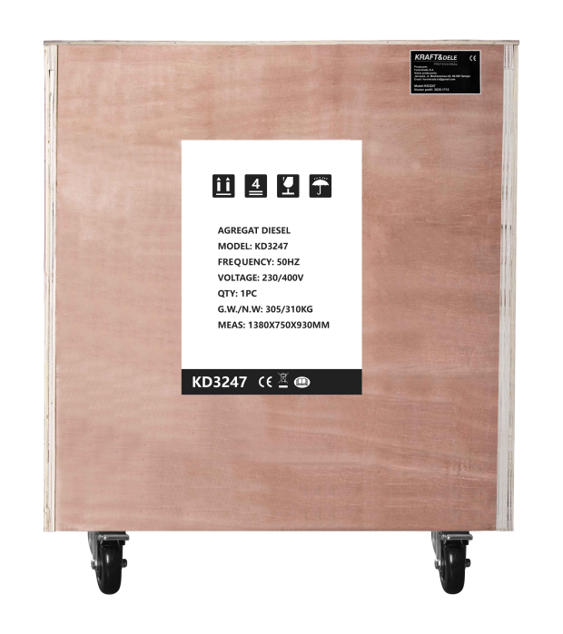 Generator de curent diesel trifazic 18kW 230V/400V pornire electrica la cheie (KD3247) [16]