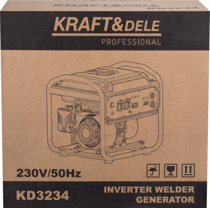 Generator de curent invertor 5.8-6.2kW cu aparat de sudura 250A motor 236cc (KD3234) [15]