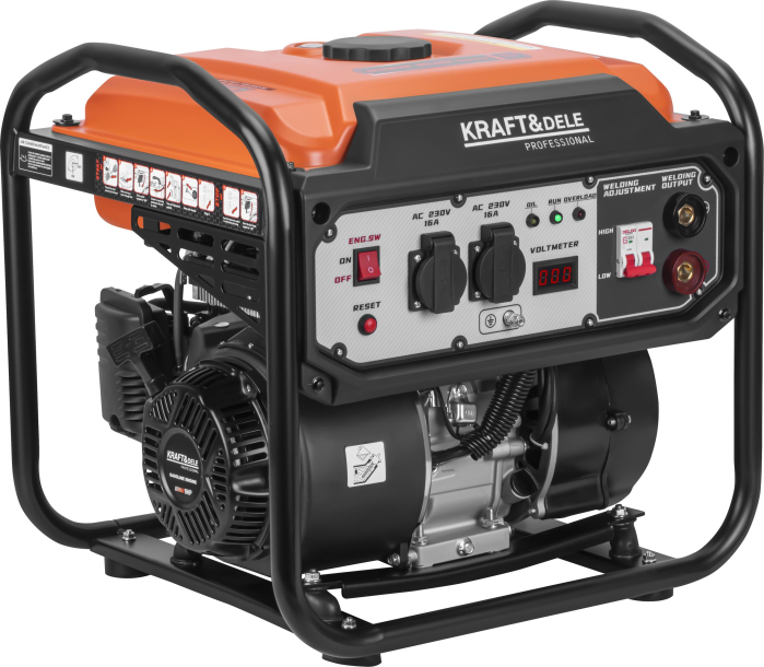 Generator de curent invertor 5.8-6.2kW cu aparat de sudura 250A motor 236cc (KD3234) [6]