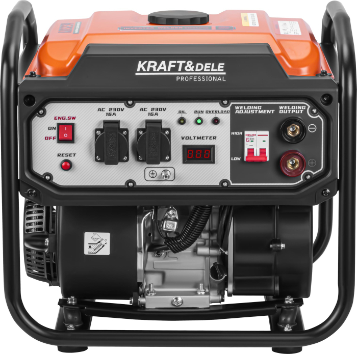 Generator de curent invertor 5.8-6.2kW cu aparat de sudura 250A motor 236cc (KD3234) [8]