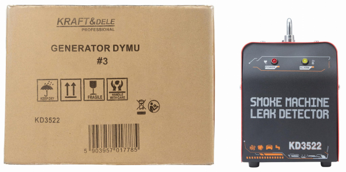 Generator de fum detector pentru verificarea scurgerilor conducte auto tevi 18lmin 12V 23 PSI + accesorii (KD3522) [13]