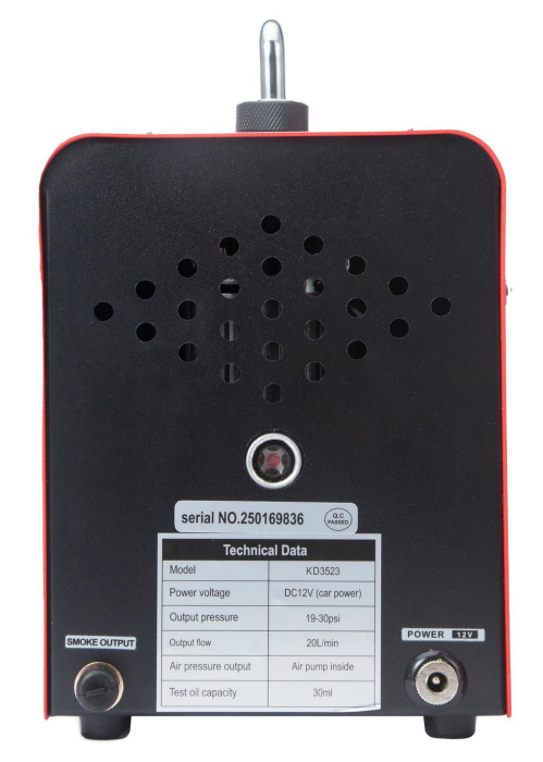Generator de fum detector pentru verificarea scurgerilor conducte auto tevi 20lmin 12V 23 PSI + accesorii (KD3523) [7]