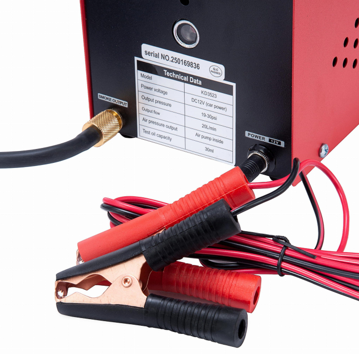 Generator de fum detector pentru verificarea scurgerilor conducte auto tevi 20lmin 12V 23 PSI + accesorii (KD3523) [3]