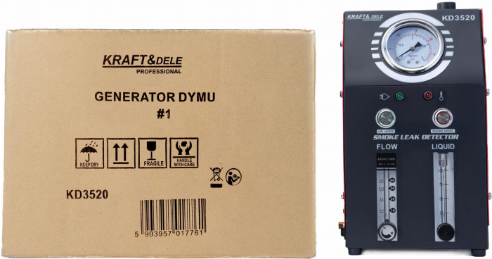 Generator de fum detector pentru verificarea scurgerilor conducte auto tevi 9lmin 12V 23 PSI + accesorii (KD3520) [15]