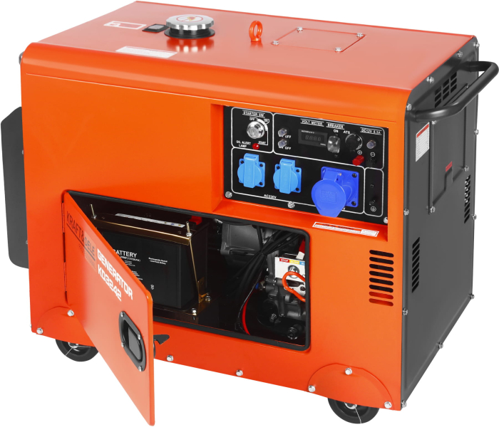 Generator diesel monofazat 7kW cu ATS, 230V, pornire electrica, carcasa insonorizata (KD3242) [25]