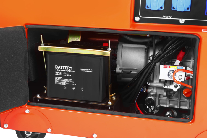 Generator diesel monofazat 7kW cu ATS, 230V, pornire electrica, carcasa insonorizata (KD3242) [26]