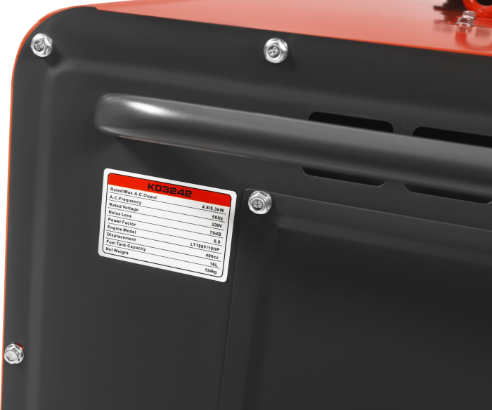 Generator diesel monofazat 7kW cu ATS, 230V, pornire electrica, carcasa insonorizata (KD3242) [5]