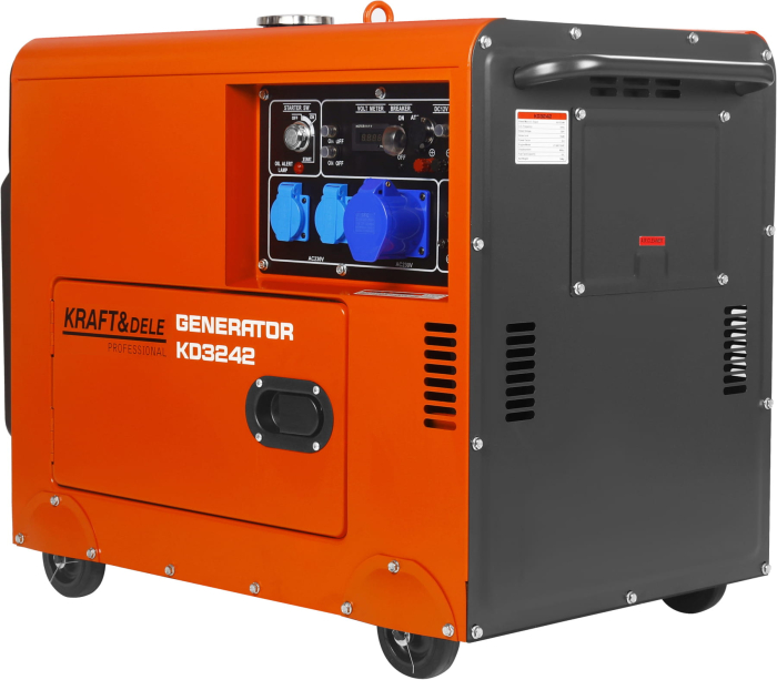 Generator diesel monofazat 7kW cu ATS, 230V, pornire electrica, carcasa insonorizata (KD3242) [14]