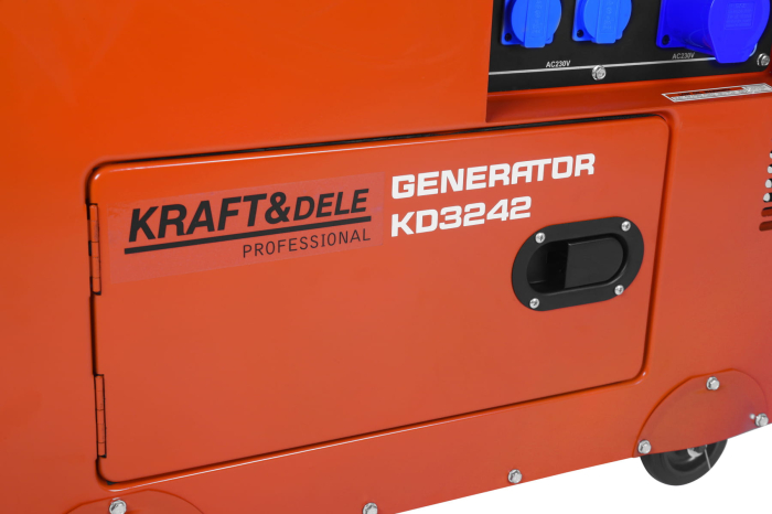Generator diesel monofazat 7kW cu ATS, 230V, pornire electrica, carcasa insonorizata (KD3242) [24]