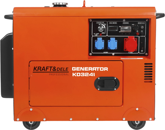 Generator diesel trifazat 7kW cu ATS, 230V/400V, pornire electrica, carcasa insonorizata (KD3241) [2]
