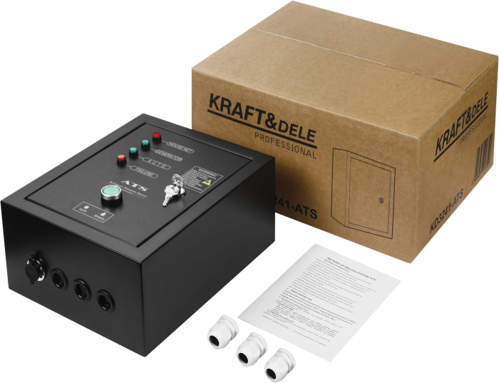 Generator diesel trifazat 7kW cu ATS, 230V/400V, pornire electrica, carcasa insonorizata (KD3241) [30]