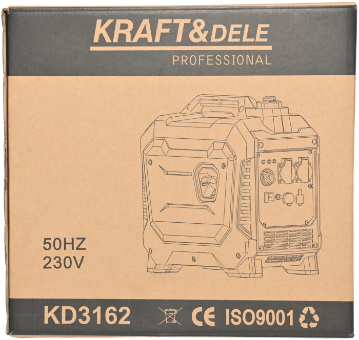 Generator curent 2.5 kW 2500W, 2x230V, 5 V 12V/8A, motor benzina 4 timpi (KD3162) [20]