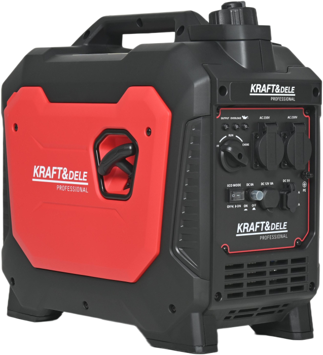 Generator curent 2.5 kW 2500W, 2x230V, 5 V 12V/8A, motor benzina 4 timpi (KD3162) [2]