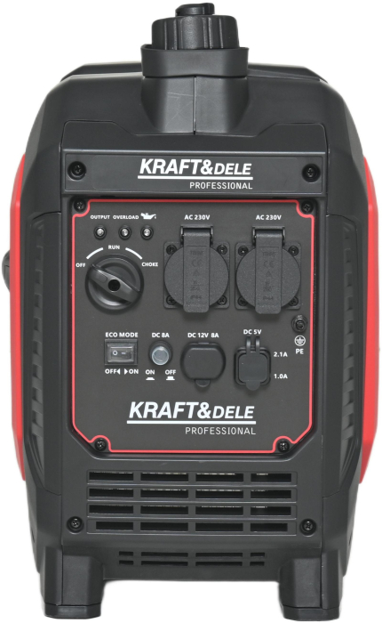 Generator curent 2.5 kW 2500W, 2x230V, 5 V 12V/8A, motor benzina 4 timpi (KD3162) [10]