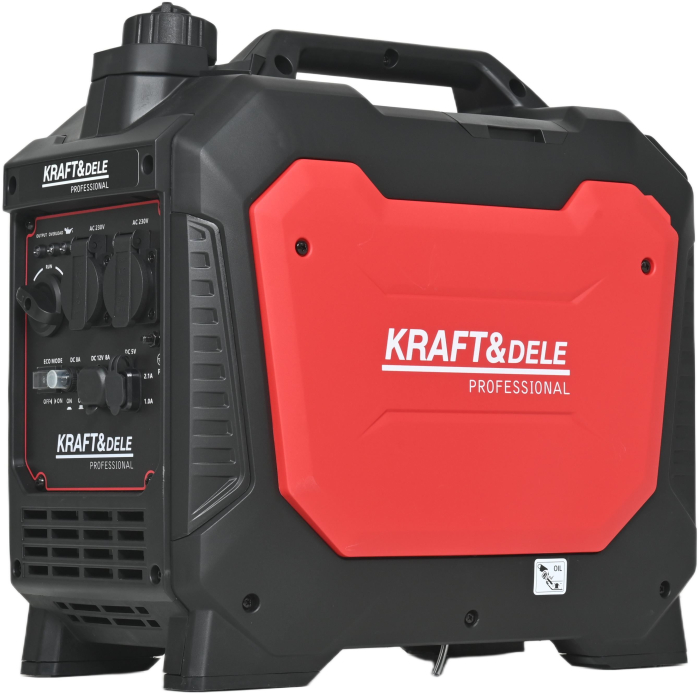 Generator curent 2.5 kW 2500W, 2x230V, 5 V 12V/8A, motor benzina 4 timpi (KD3162) [4]