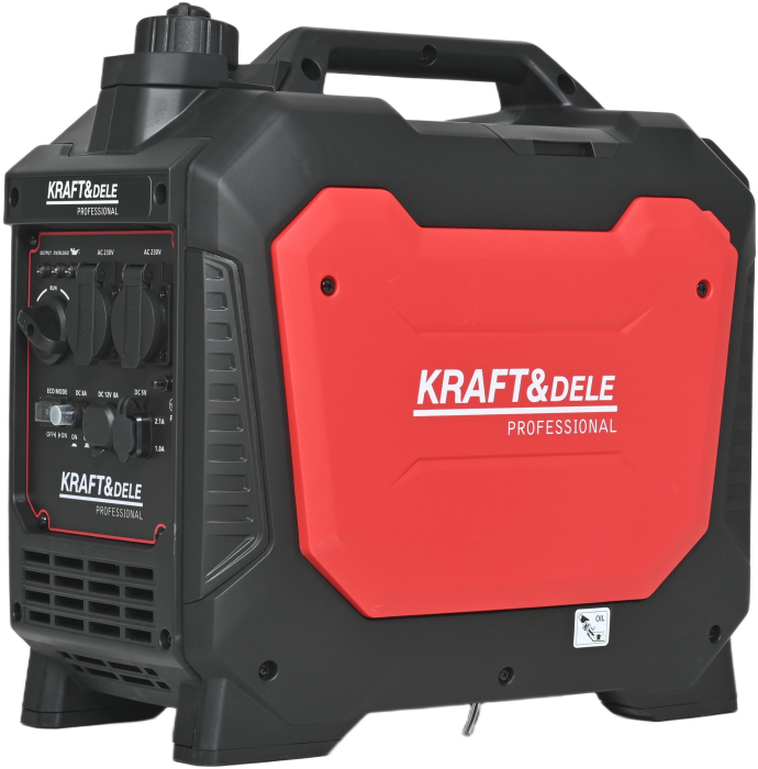 Generator curent 2.5 kW 2500W, 2x230V, 5 V 12V/8A, motor benzina 4 timpi (KD3162) [6]