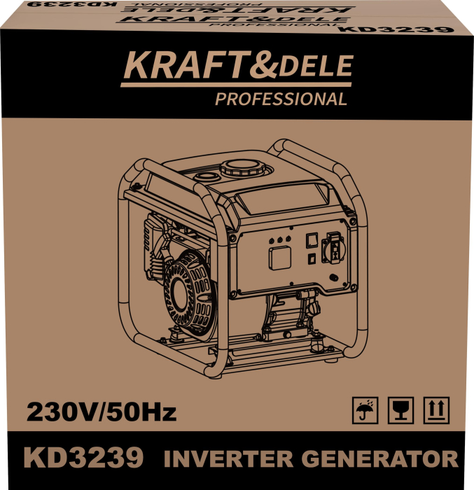 Generator inverter invertor benzina 4.5 kW 230V 4 timpi racit cu aer (KD3239) [14]
