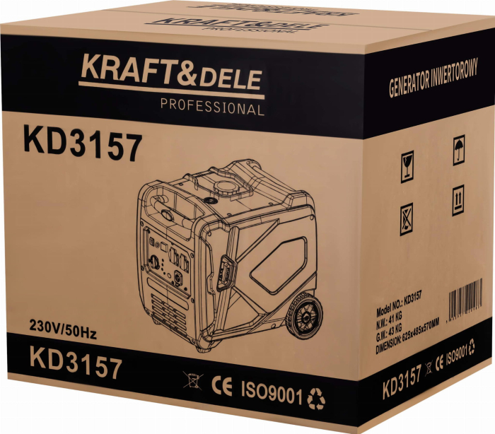 Generator invertor benzina 4.5 kW 230V motor 4 timpi racire cu aer (KD3157) [16]