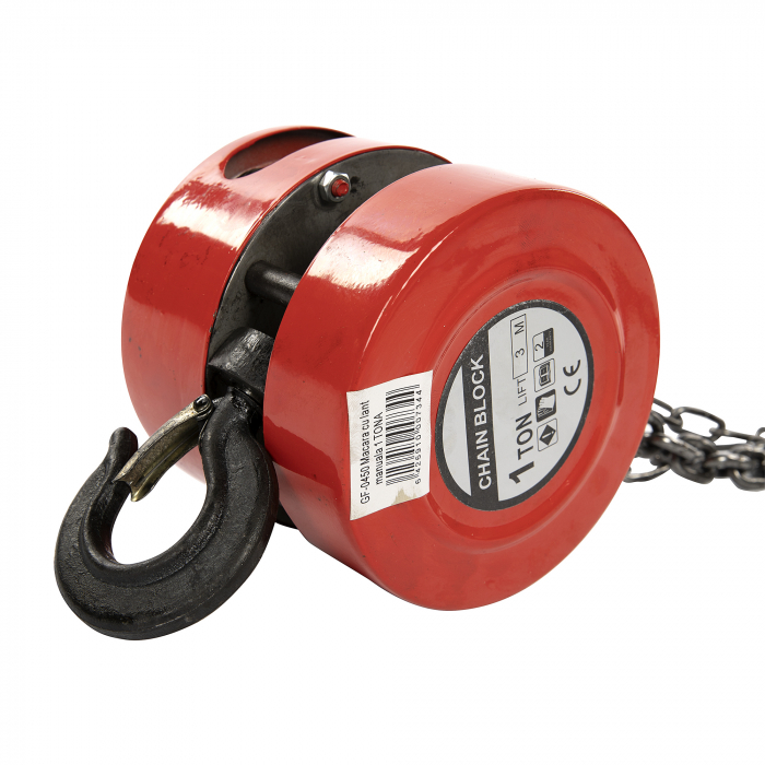 Scripete, Macara cu Lant, Palan Manual, 1 Tona lant 3m 8kg (GF-0450) [4]