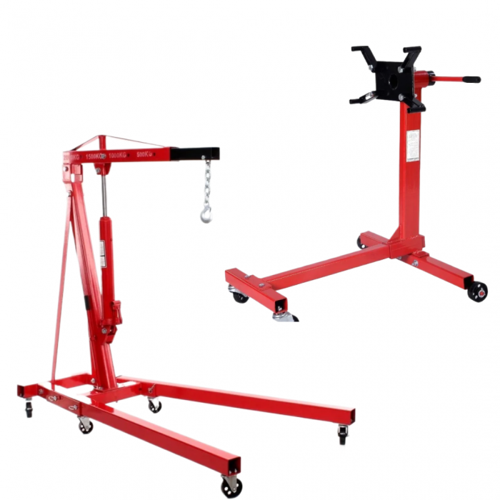 Girafa macara hidraulica scos motor 2 T + suport rotativ pentru motoare auto 450 Kg (kd320+kd1361) [1]