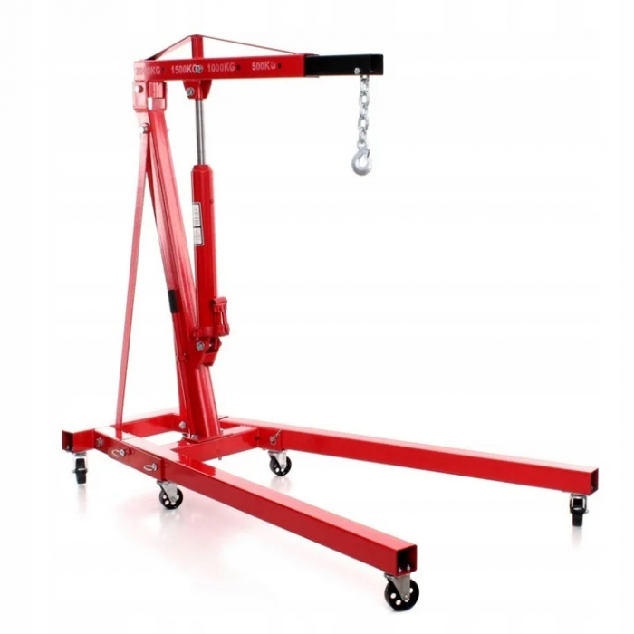 Girafa macara hidraulica scos motor 2 T + suport rotativ pentru motoare auto 450 kg + traversa suport manual motor 0.5 T (KD320+KD324+KD1361) [3]