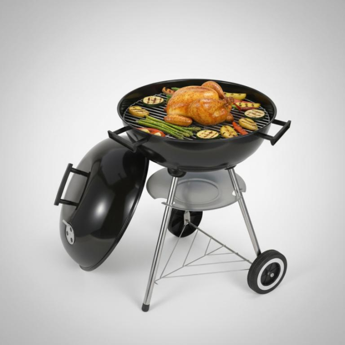 Gratar pe carbuni cu capac si roti, gratar Ø41 cm (KH-2033) [6]
