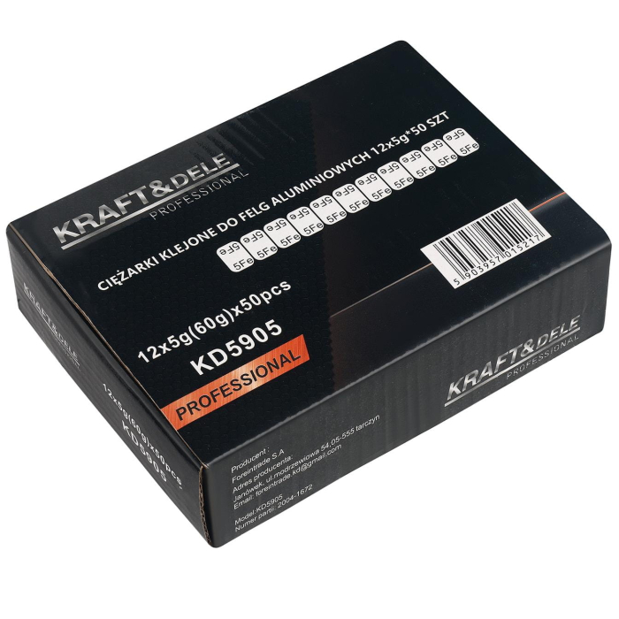 Greutati adezive echilibrat jante din aluminiu 12x5g 50 bucăți (KD5905) [2]