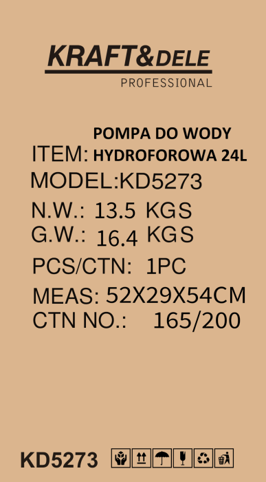 Hidrofor pompa apa cu vas expansiune 24L 1400W debit 4800 l h pentru irigatii gradina (KD5273) [4]