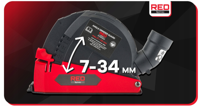 Husa antipraf polizor unghiular 115-125mm extractie 36mm reglare adancime 7-34mm adaptor universal (RTOSK0021) [14]