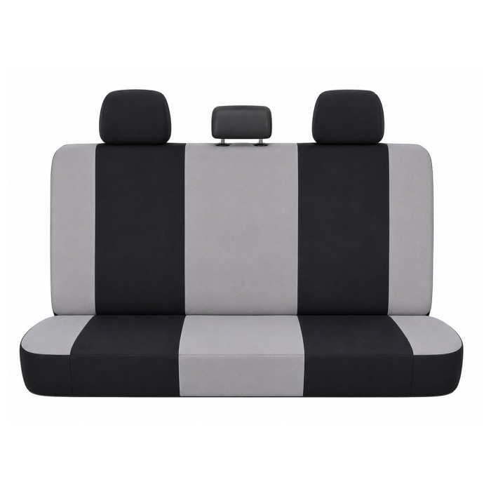 Huse auto universale pentru scaune, 8 piese, gri-negru, material textil (DISVF48) [3]