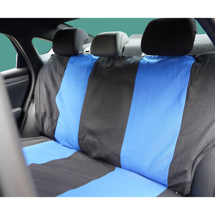 Huse scaune auto universale 8 piese, albastru-negru, material textil (DISVF53) [8]