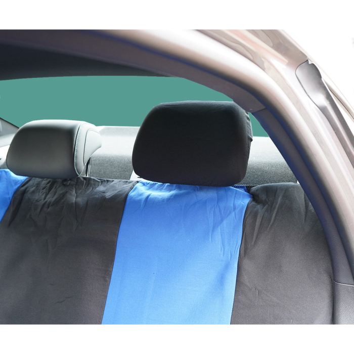 Huse scaune auto universale 8 piese, albastru-negru, material textil (DISVF53) [9]