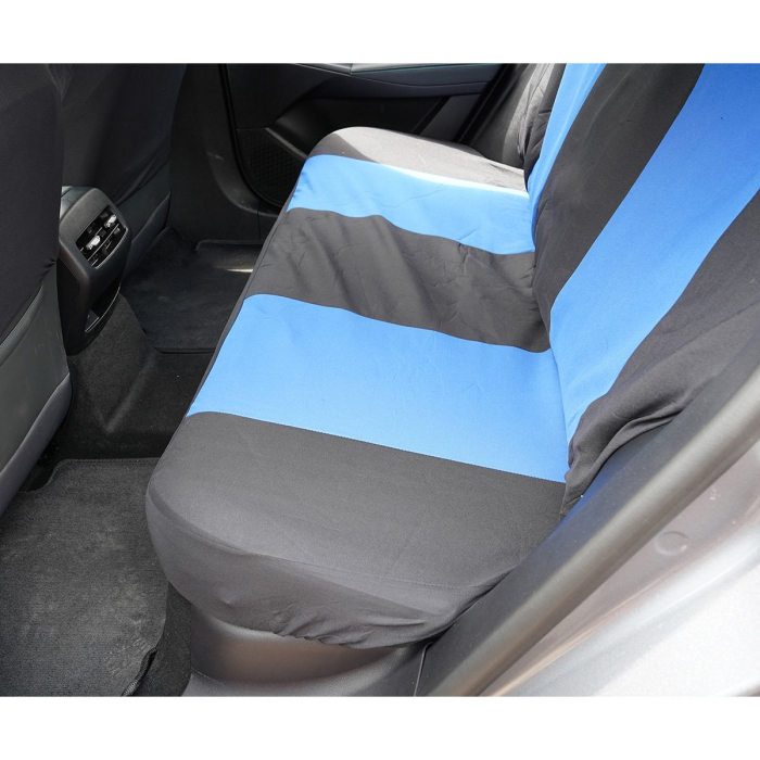 Huse scaune auto universale 8 piese, albastru-negru, material textil (DISVF53) [7]