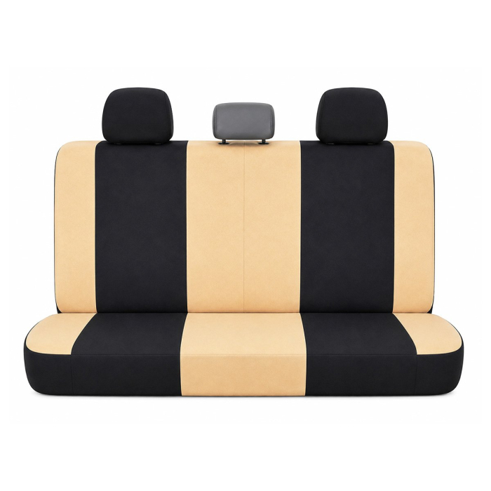 Huse scaune auto universale 8 piese, crem-negru, material textil (DISVF49) [3]