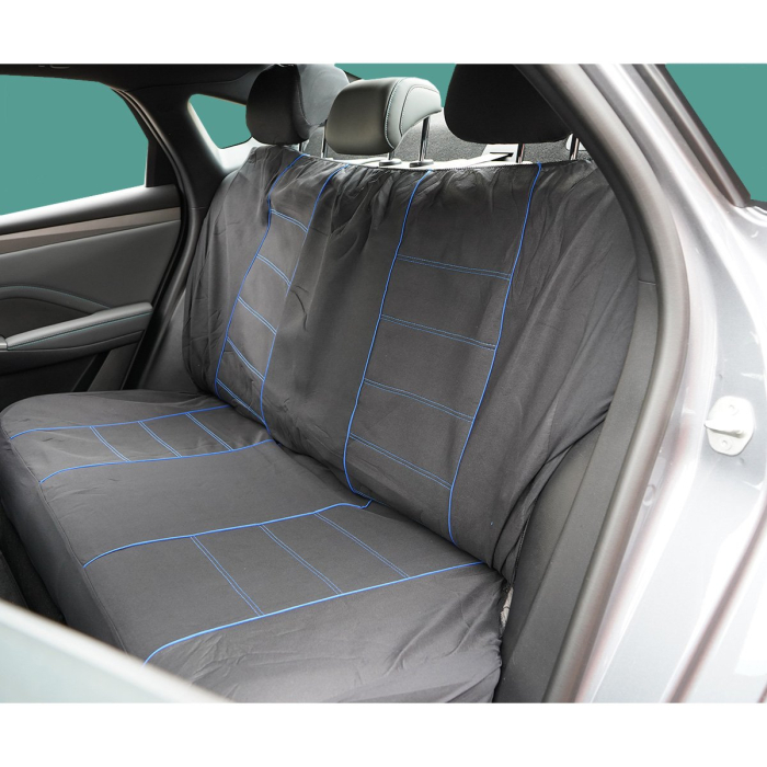 Huse scaune auto universale 8 piese, negru-albastru, material textil (DISVF51) [7]