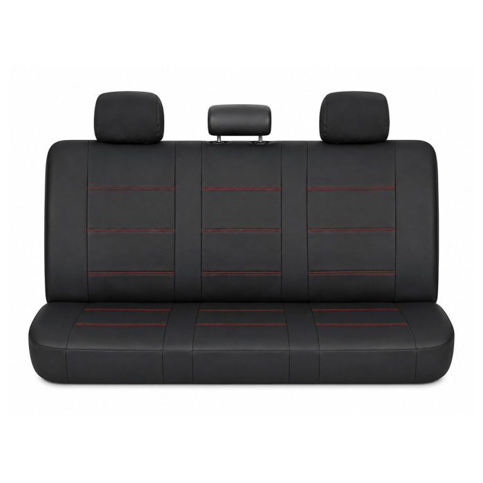 Huse scaune auto universale 8 piese, negru-rosu, piele ecologica (DISVF50) [3]