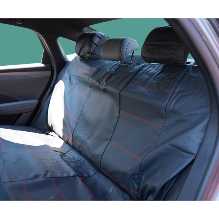 Huse scaune auto universale 8 piese, negru-rosu, piele ecologica (DISVF50) [7]